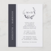 Budget Black and White Monogram Wedite (Vorderseite)