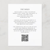 Budget Black and White QR Code Einladung zur Hochz (Rückseite)
