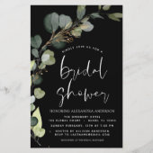 Budget Black Brautparty Rustikale Einladung (Vorderseite)