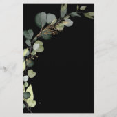 Budget Black Brautparty Rustikale Einladung (Rückseite)