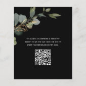 Budget Black Brunch & Bubbly QR Code Einladung (Rückseite)