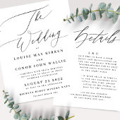 Budget Black Calligraphy Details on back Wedding Flyer