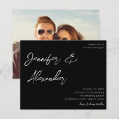 Budget Black Calligraphy Foto Wedding V2 (Vorne/Hinten)