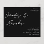 Budget Black Calligraphy Foto Wedding V2 (Vorderseite)