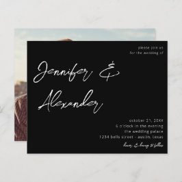 Budget Black Calligraphy Foto Wedding V2