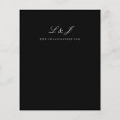 Budget Black Calligraphy Wedding Flyer (Hinten)
