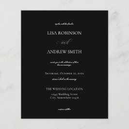 Budget Black Calligraphy Wedding Flyer