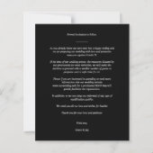 Budget Black Chic Trendy Wedding Wildflowers (Rückseite)