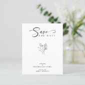 Budget Black Chic Trendy Wedding Wildflowers (Stehend Vorderseite)