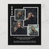 Budget Black Classy Foto Collage Abschluss (Rückseite)