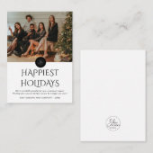 BUDGET Black Company Logo Foto Weihnachtsfeiertag Mitteilungskarte (Vorne/Hinten)