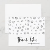 Budget Black Dotted Vielen Dank Karten (Vorne/Hinten)