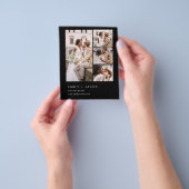 Budget Black Elegant Minimalistisch Hochzeitseinla Flyer (Gruppe)