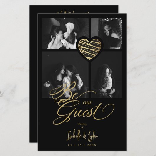 Budget Black Fake Golden Luxury Heart 4 photos (Vorne/Hinten)