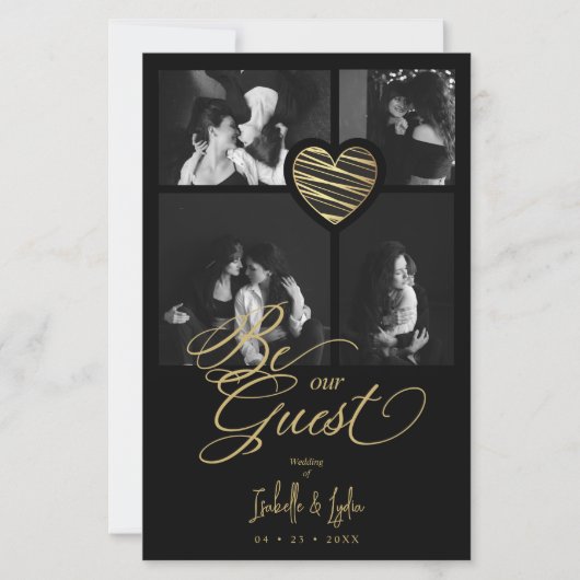 Budget Black Fake Golden Luxury Heart 4 photos (Vorderseite)