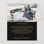 Budget Black/Gold 5 Photo Thank You Wedding (Rückseite)