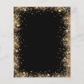 Budget Black Gold 60th Birthday Dinner Invitation (Rückseite)