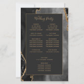 Budget Black Gold Achat Dunkle Hochzeitsprogramm (Rückseite)