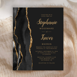 Budget Black Gold Achat Pinsel Schrift Hochzeit
