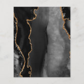 Budget Black Gold Agate Dark 90. Geburtstag Einlad (Rückseite)