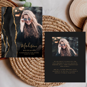 Budget Black Gold Agate Foto Grand Ankündigung