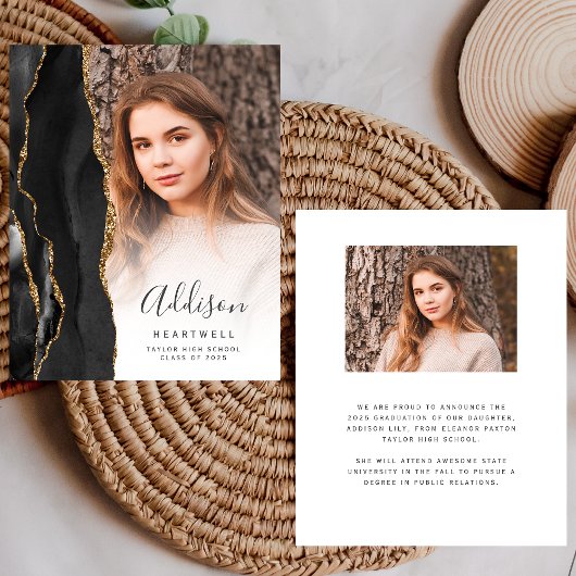 Budget Black Gold Agate Foto Grand Ankündigung