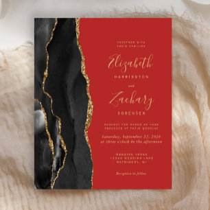 Budget Black Gold Agate Red Wedite