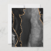 Budget Black Gold Agate Save the Date (Rückseite)