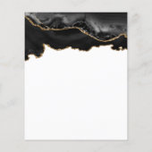 Budget Black Gold Agate Sweet 16 Einladung (Rückseite)