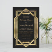 Budget Black Gold Deko Frame Vintag 1920er Hochzei (Stehend Vorderseite)