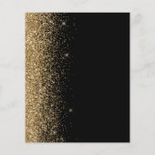 Budget Black Gold Glitzer Edge Einladung zur Hochz (Rückseite)
