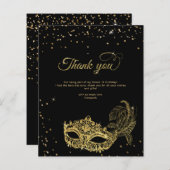 BUDGET Black Gold Glitzer Masquerade Vielen Dank (Vorne/Hinten)