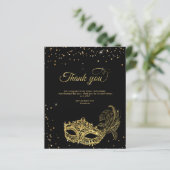 BUDGET Black Gold Glitzer Masquerade Vielen Dank (Stehend Vorderseite)