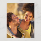 Budget Black Gold Greenerity Wedding Foto Einladun (Rückseite)