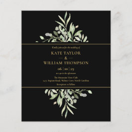Budget Black Gold Greenerity Wedding Foto Einladun
