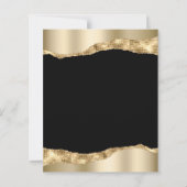 Budget Black Gold Mirror 50th Anniversary Invite (Rückseite)