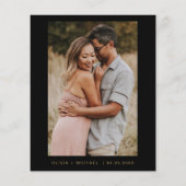 Budget Black Gold Save the Date Elegantes Foto Flyer (Hinten)