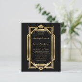 Budget Black Gold Vintage Deko Frame Wedding (Stehend Vorderseite)
