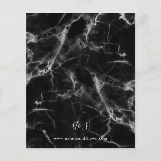 Budget Black Marble Wedding (Rückseite)