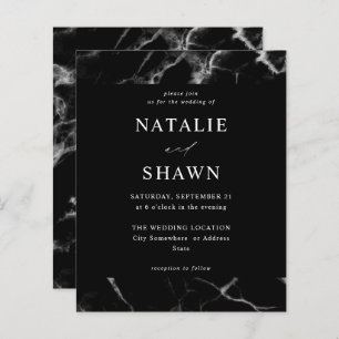 Budget Black Marble Wedding