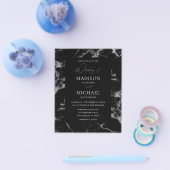 Budget Black Marble Wedding 2 Flyer (Einzeln)