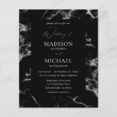 Budget Black Marble Wedding 2 Flyer (Vorne)