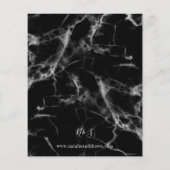 Budget Black Marble Wedding Flyer (Hinten)