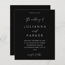 Budget Black MOD Calligraphy Wedding