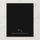 Budget Black MOD Calligraphy Wedding Flyer (Hinten)