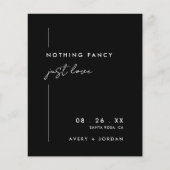 Budget Black Modern Nichts Extravagant nur Liebe Flyer (Vorne)