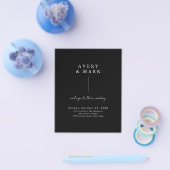 Budget Black Modern Wedding Einladung Flyer (Einzeln)