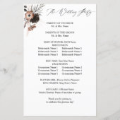 Budget Black &NaturalFloral Boho Wedding Program M (Rückseite)