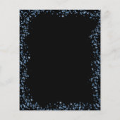 Budget Black Navy Blue Glitzer Balloon Geburtstag Flyer (Hinten)