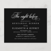 Budget Black Night Before Rehearsal Dinner invite (Vorderseite)